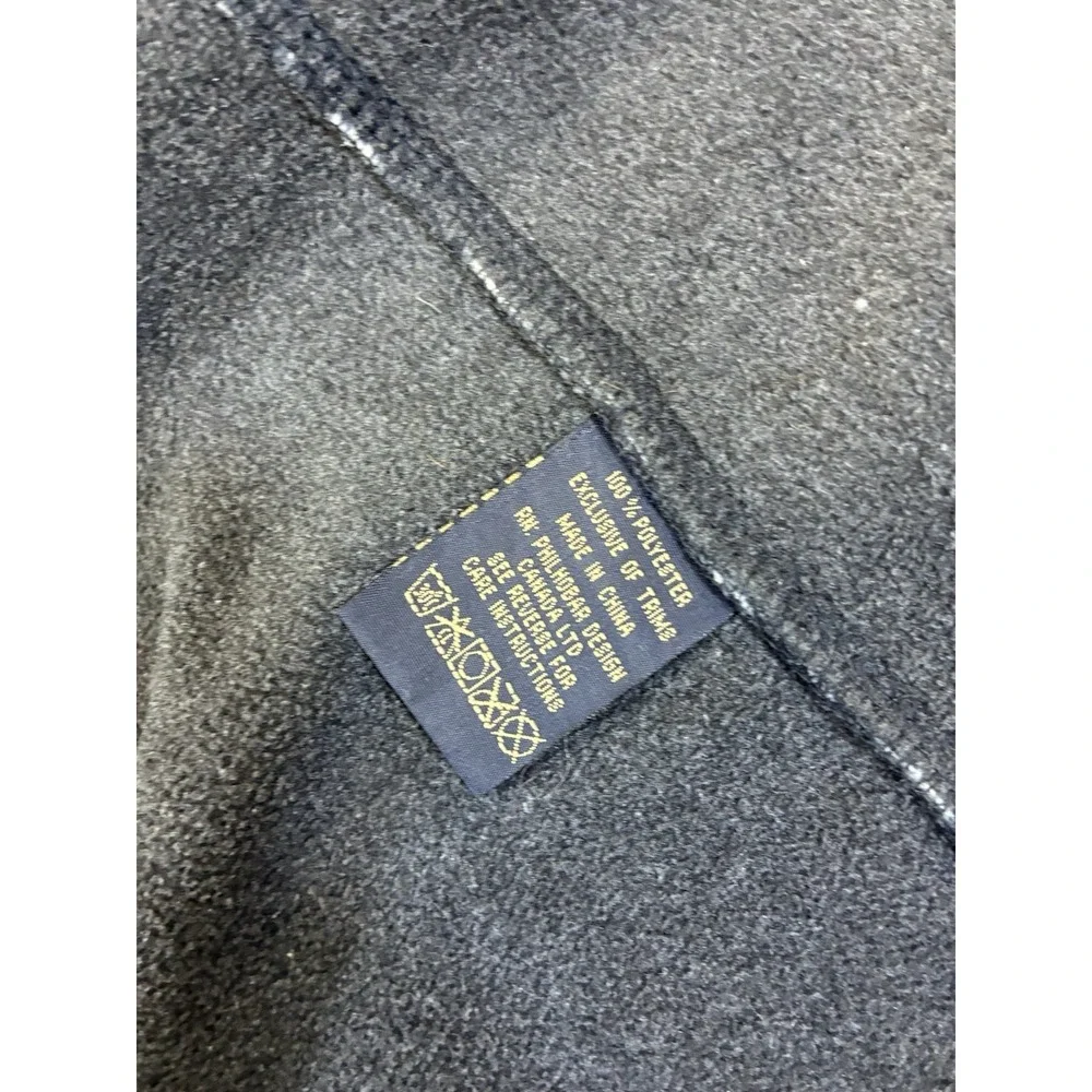BRITISH‎ KHAKI Women's Fleece Vest Medium Grey Black Fair Isle Nordic Full Zip - Picture 5 of 11